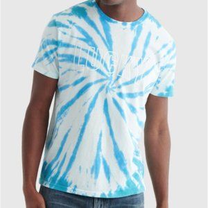Lucky Brand Lucky Branded Dye T-shirt NWT Blue White